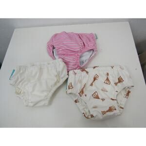 3 Reusable Swim Diapers XL Charlie Banana and Green Sprouts